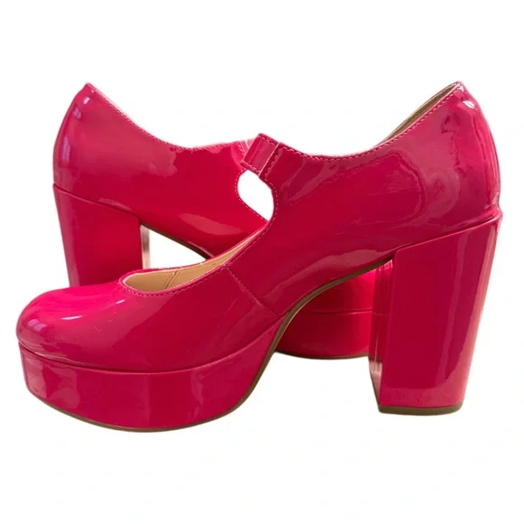 COUTGO HOT PINK PLATFORM MARY JANES - Picture 7 of 7